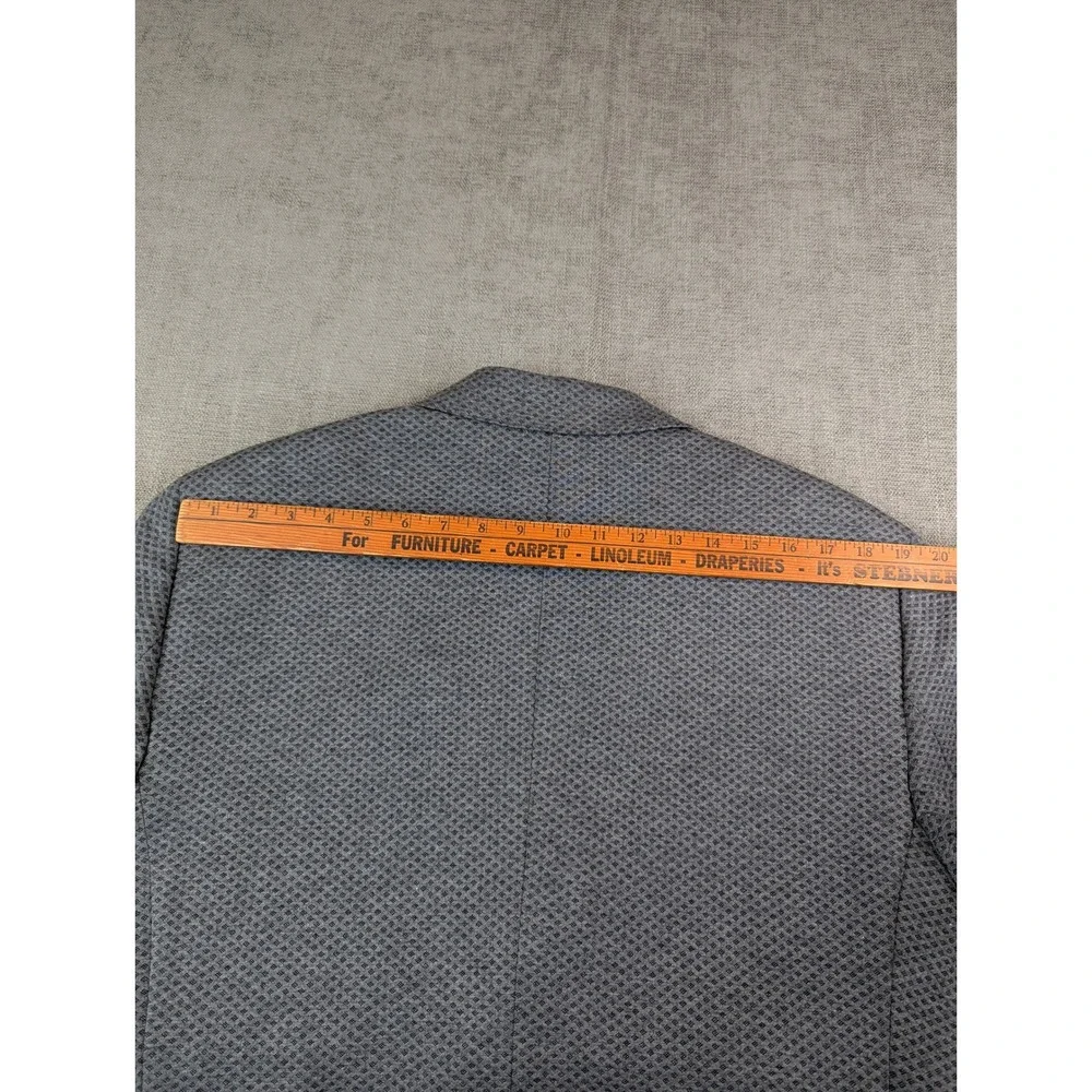 Johnston & Murphy Blazer Mens XL Grey Textured Knit Two Button Sport Coat